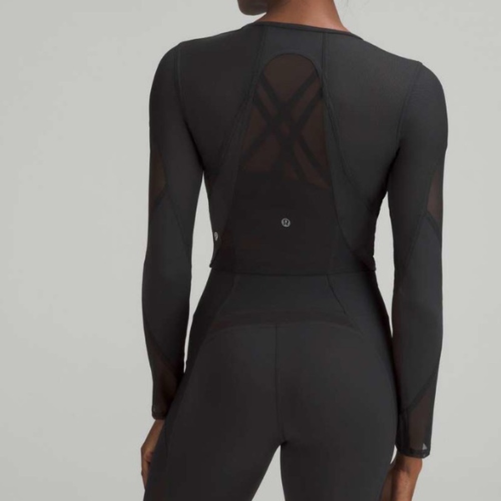 NWT Lululemon Mesh Panelled Training Long Sleeve Shirt
Black- Size 8